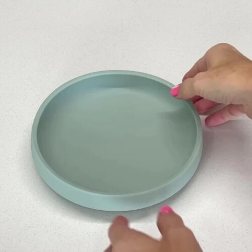 Brightberry Easy Scooping Silicone Suction Plate For Baby and Toddler PACIFIC BLUE